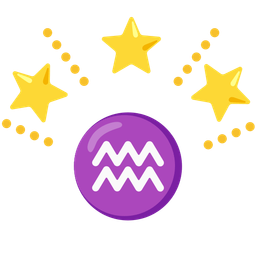 glowing star and Aquarius