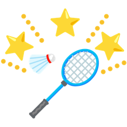 glowing star and badminton