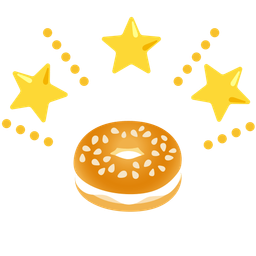 glowing star and bagel