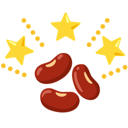 glowing star and beans