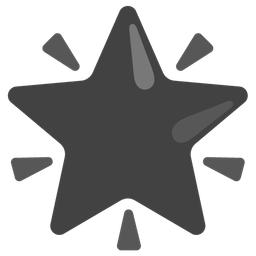 glowing star and black heart