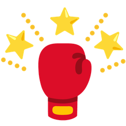 glowing star and boxing glove