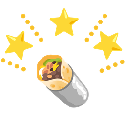 glowing star and burrito