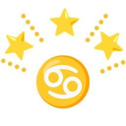 glowing star and Cancer