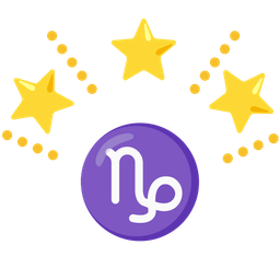 glowing star and Capricorn