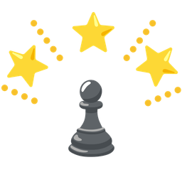 glowing star and chess pawn