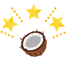 glowing star and coconut