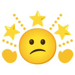 glowing star and confused face