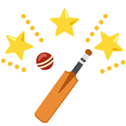 glowing star and cricket game