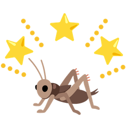 glowing star and cricket