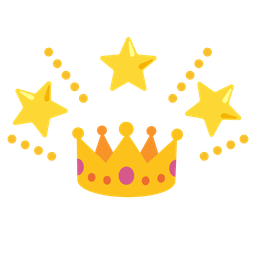 glowing star and crown