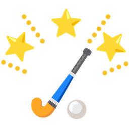 glowing star and field hockey