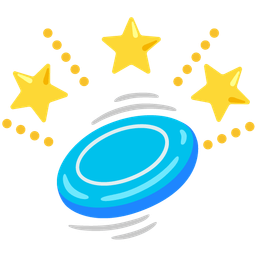 glowing star and flying disc