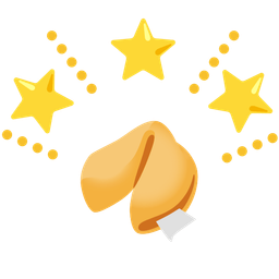 glowing star and fortune cookie