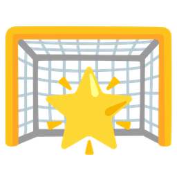 glowing star and goal net