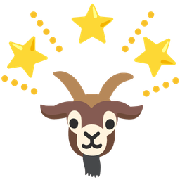 glowing star and goat