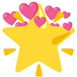 glowing star and heart with arrow