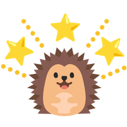 glowing star and hedgehog