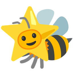 glowing star and honeybee