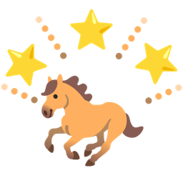 glowing star and horse