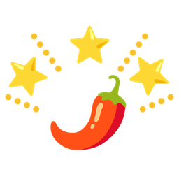 glowing star and hot pepper