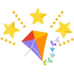 glowing star and kite