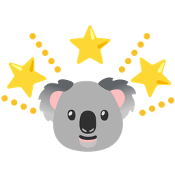 glowing star and koala