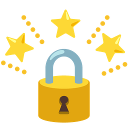 glowing star and locked