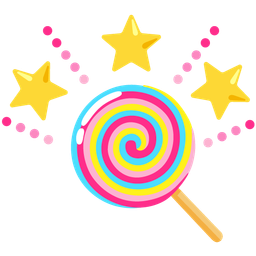 glowing star and lollipop