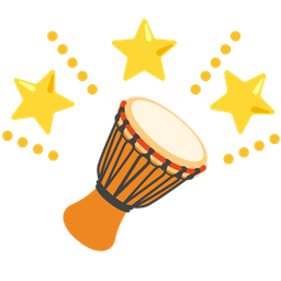 glowing star and long drum