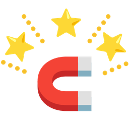 glowing star and magnet