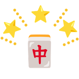 glowing star and mahjong red dragon