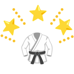glowing star and martial arts uniform