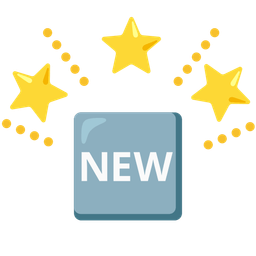 glowing star and NEW button