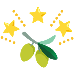 glowing star and olive