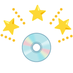 glowing star and optical disk