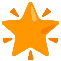 glowing star and orange heart