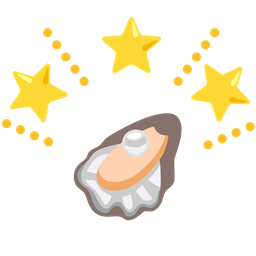 glowing star and oyster