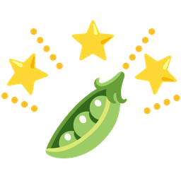 glowing star and pea pod