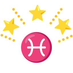 glowing star and Pisces