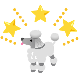 glowing star and poodle