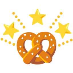 glowing star and pretzel