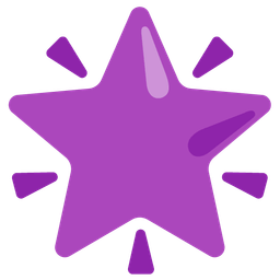 glowing star and purple heart