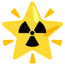 glowing star and radioactive