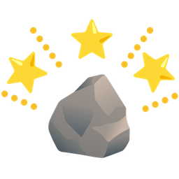 glowing star and rock