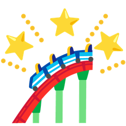 glowing star and roller coaster