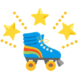 glowing star and roller skate