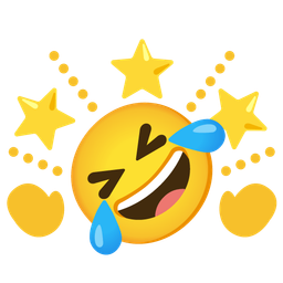 Glowing star and Rolling on the floor laughing