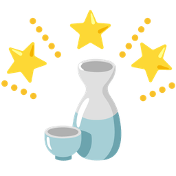 glowing star and sake