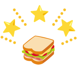 glowing star and sandwich